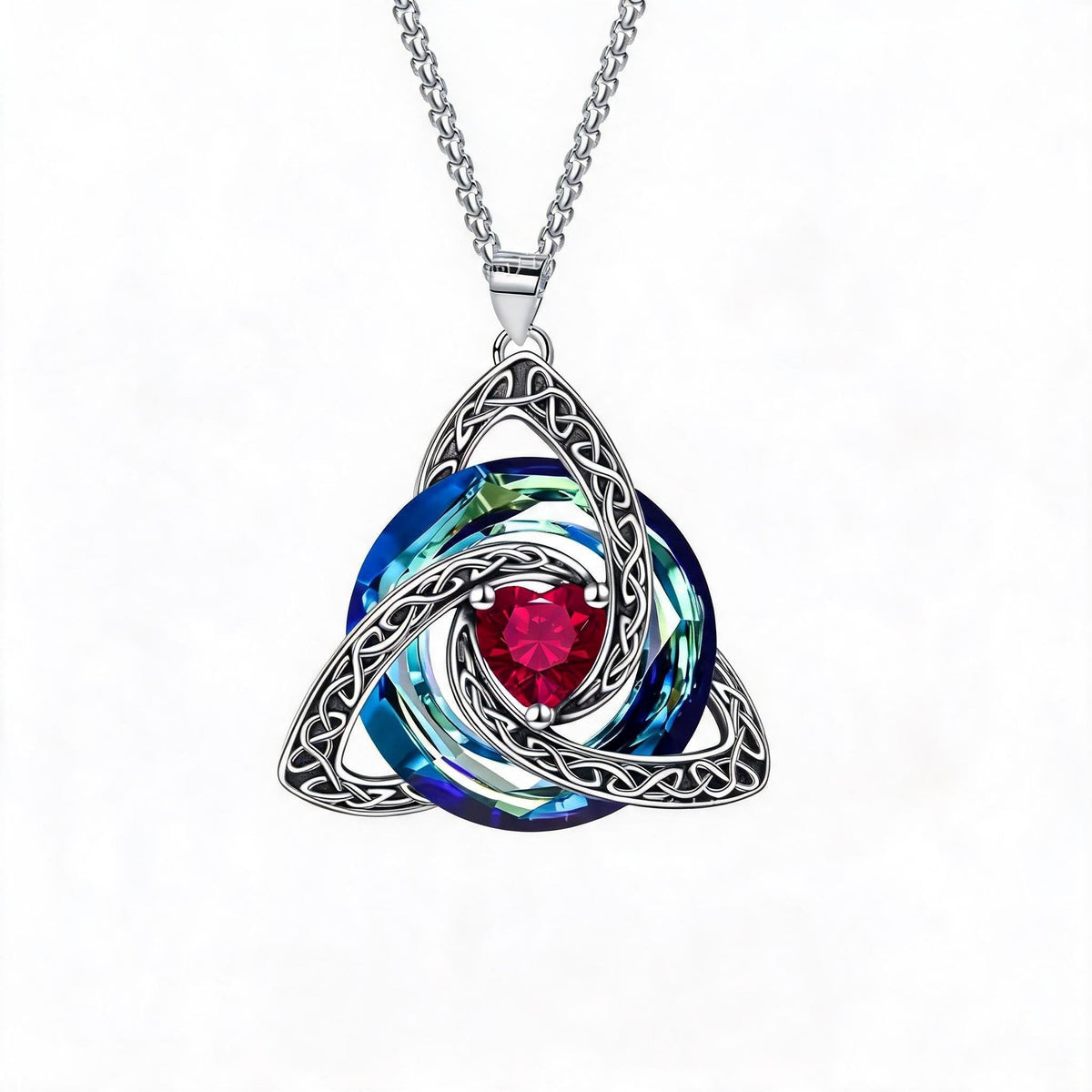 ✨ Geboortesteen Keltische Trinity Knot Ketting — Betekenisvol Symbool van Liefde & Verbinding ❤️