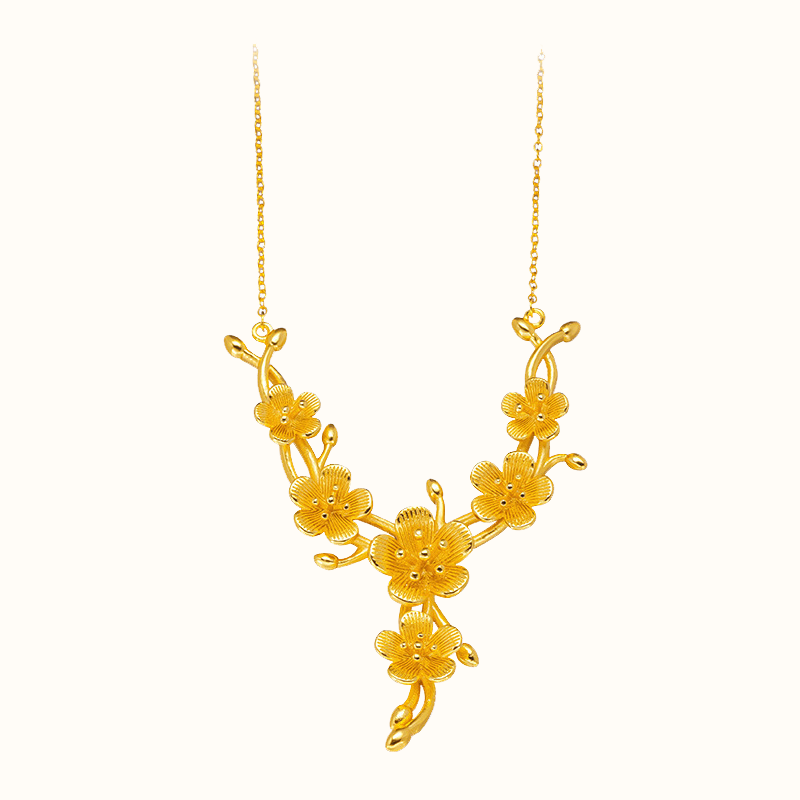 💐 Gouden halsketting met bloemenhanger ✨🌸