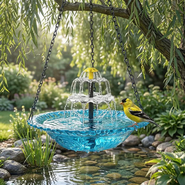 🔥💐LENTE-UITVERKOOP - 50% KORTING⚡Meer dan 50.000 verkocht!🐦Zonne-waterval hangende vogelbadfontein