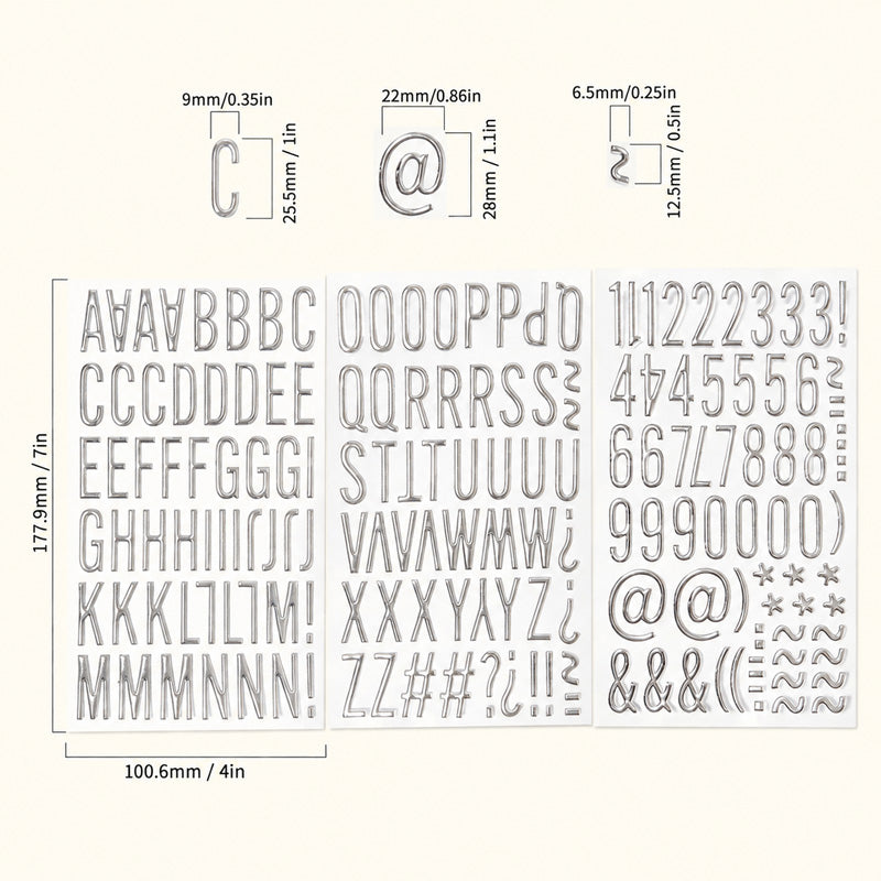 ✨ 3D Opblaasbare Letterstickers – Voor DIY Journals, Scrapbooks & Labels 📚