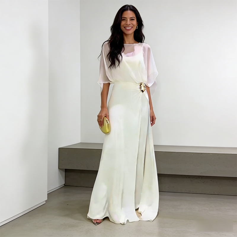 Eenvoudige, Elegante En Stijlvolle Maxi-jurk
