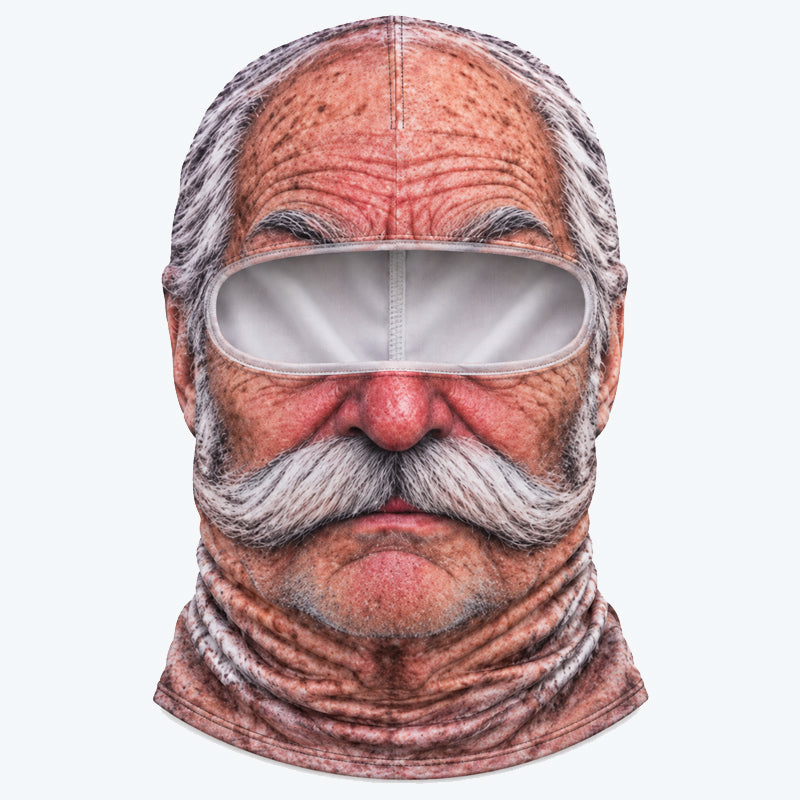 🎭😂 Grappig Realistisch Gezichtsskimasker — Winterfeestuitrusting voor Buitengroepen ❄️🎉