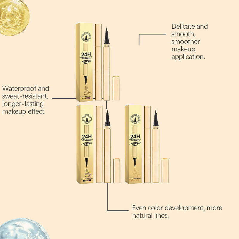 Professionele Waterproof Eyeliner – Intens Zwart & Vlekvrij 🏁🖤