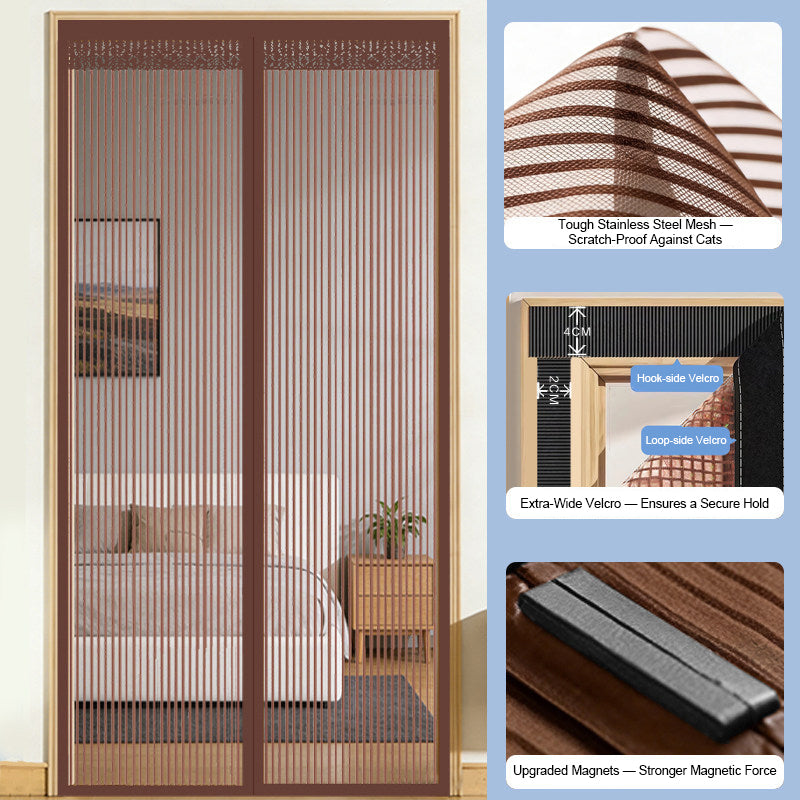 🦟 Houd ongedierte buiten – in 2 minuten geïnstalleerd! Het magnetische gaasgordijn voor de deur! 🚪 Loop gewoon naar binnen – het sluit automatisch! ✨