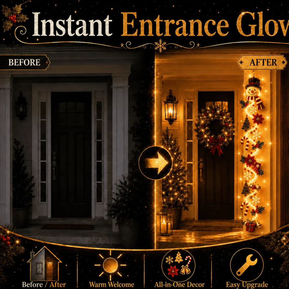 ✨ lichtgevende kerstdeurhanger met 6 feestelijke designs