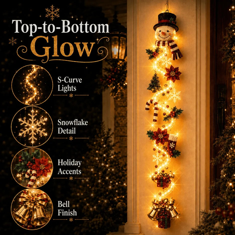 ✨ lichtgevende kerstdeurhanger met 6 feestelijke designs