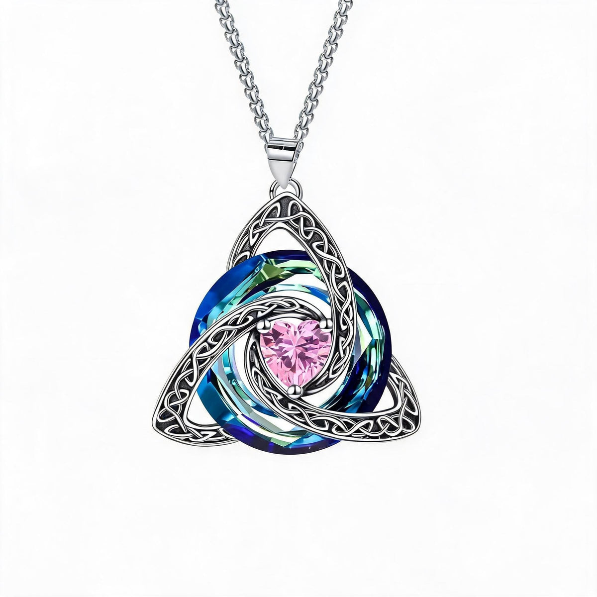 ✨ Geboortesteen Keltische Trinity Knot Ketting — Betekenisvol Symbool van Liefde & Verbinding ❤️