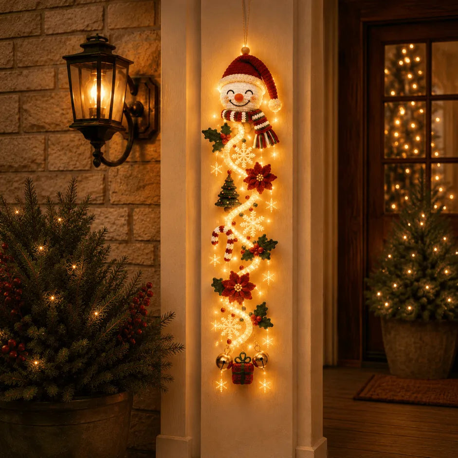 ✨ lichtgevende kerstdeurhanger met 6 feestelijke designs