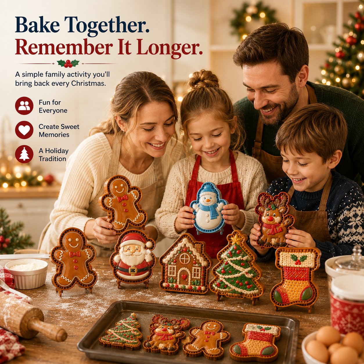🎄 Kerst mini taartvormen – 8 ontwerpen 🎁