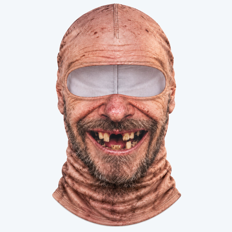 🎭😂 Grappig Realistisch Gezichtsskimasker — Winterfeestuitrusting voor Buitengroepen ❄️🎉