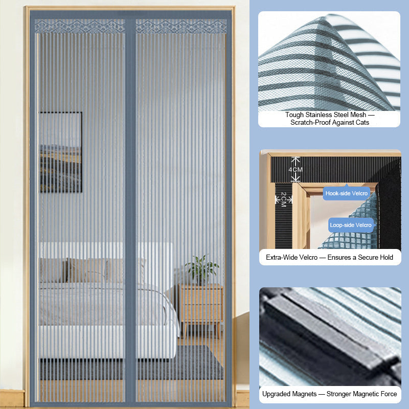🦟 Houd ongedierte buiten – in 2 minuten geïnstalleerd! Het magnetische gaasgordijn voor de deur! 🚪 Loop gewoon naar binnen – het sluit automatisch! ✨