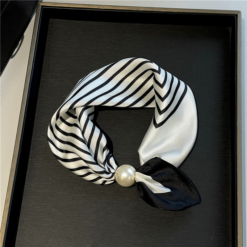 🤍 Magnetische sjaal met een parel – zie er in een handomdraai elegant uit