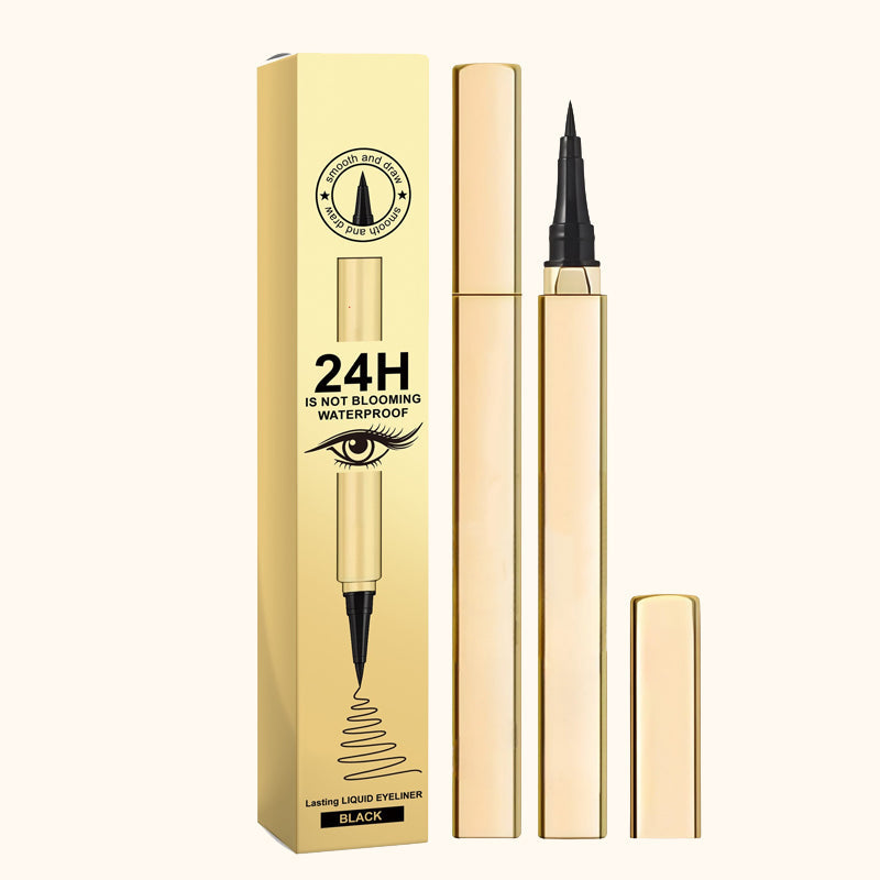 Professionele Waterproof Eyeliner – Intens Zwart & Vlekvrij 🏁🖤