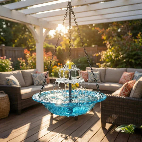 🔥💐LENTE-UITVERKOOP - 50% KORTING⚡Meer dan 50.000 verkocht!🐦Zonne-waterval hangende vogelbadfontein