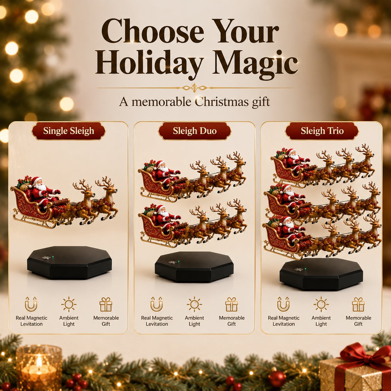 🌟 Flying Sleigh Kerstdecoratie