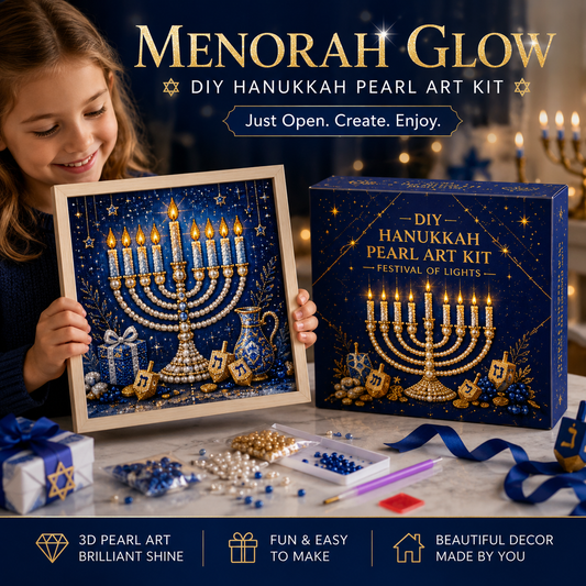 🕎 Hanukkah Parelkunst DIY-set — samen creëren, kraal voor kraal