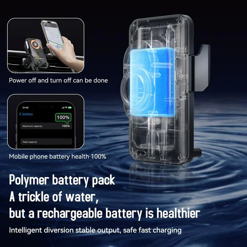 🔥HOT SALE 50% KORTING🎁⚡Meer dan 50.000 verkocht! 📱Slimme 2-in-1 draaibare mobiele telefoonhouder voor in de auto & draadloze oplader⚡