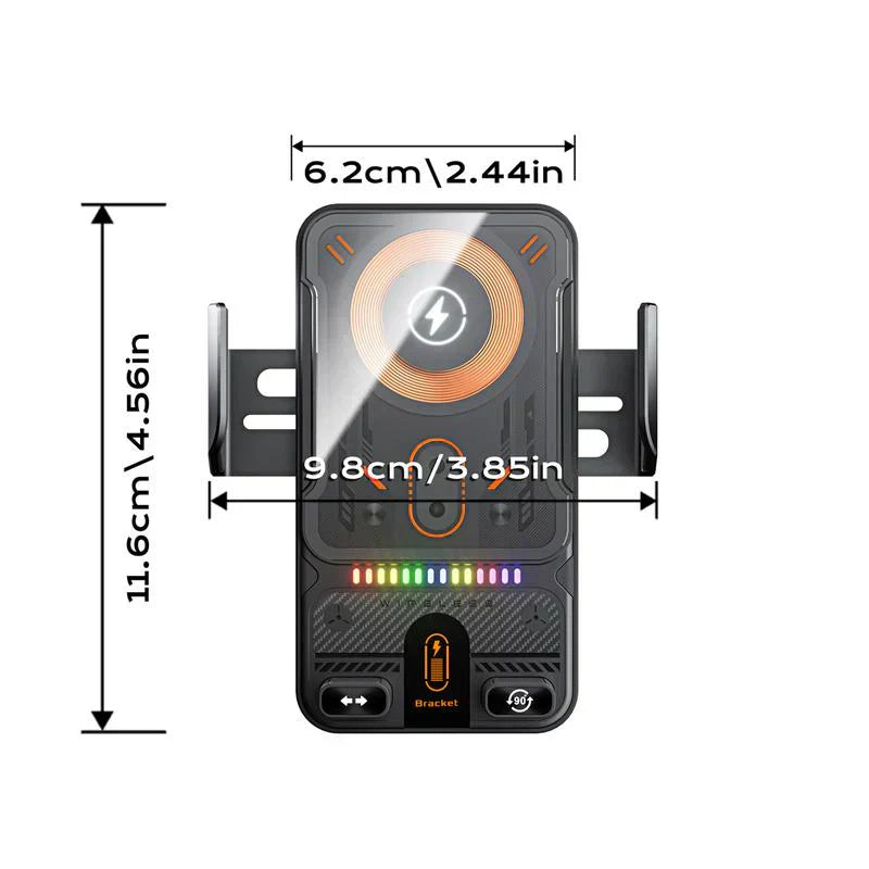 🔥HOT SALE 50% KORTING🎁⚡Meer dan 50.000 verkocht! 📱Slimme 2-in-1 draaibare mobiele telefoonhouder voor in de auto & draadloze oplader⚡