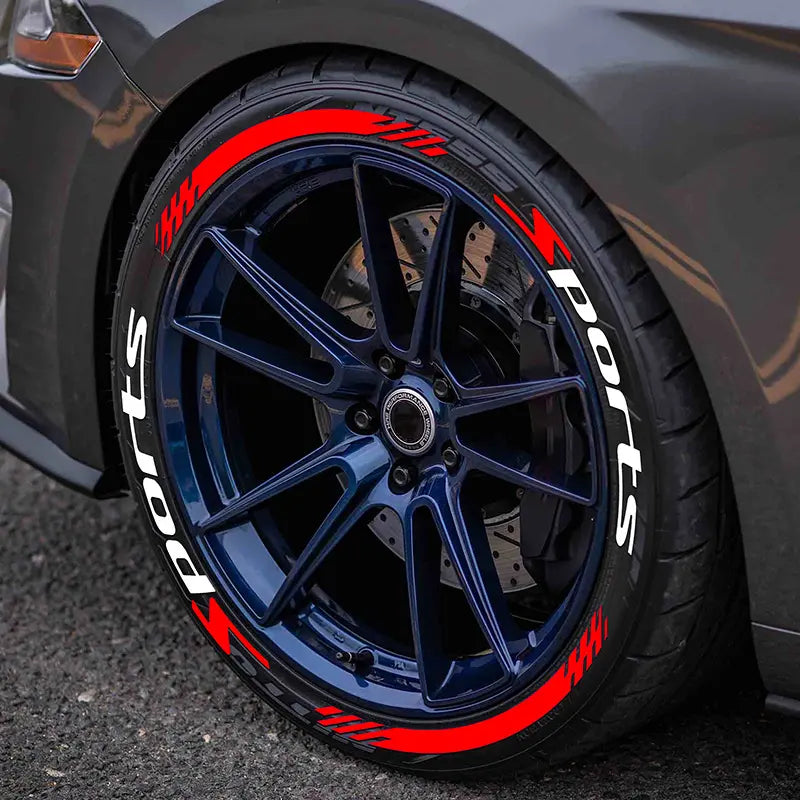 🏎️ 4 stuks 3D-stickers met bandenletters: waterbestendige universele stickers voor de zijkant van de wielen! 🔥