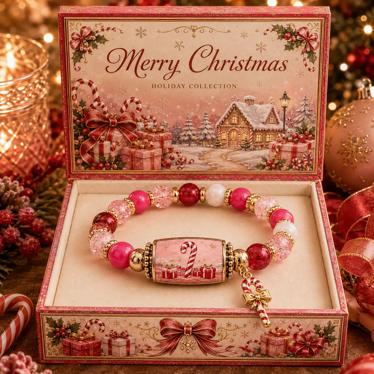 ✨🎄 Beperkte Kersteditie — Kralenarmbandenset met Kerstverhaal 🎁
