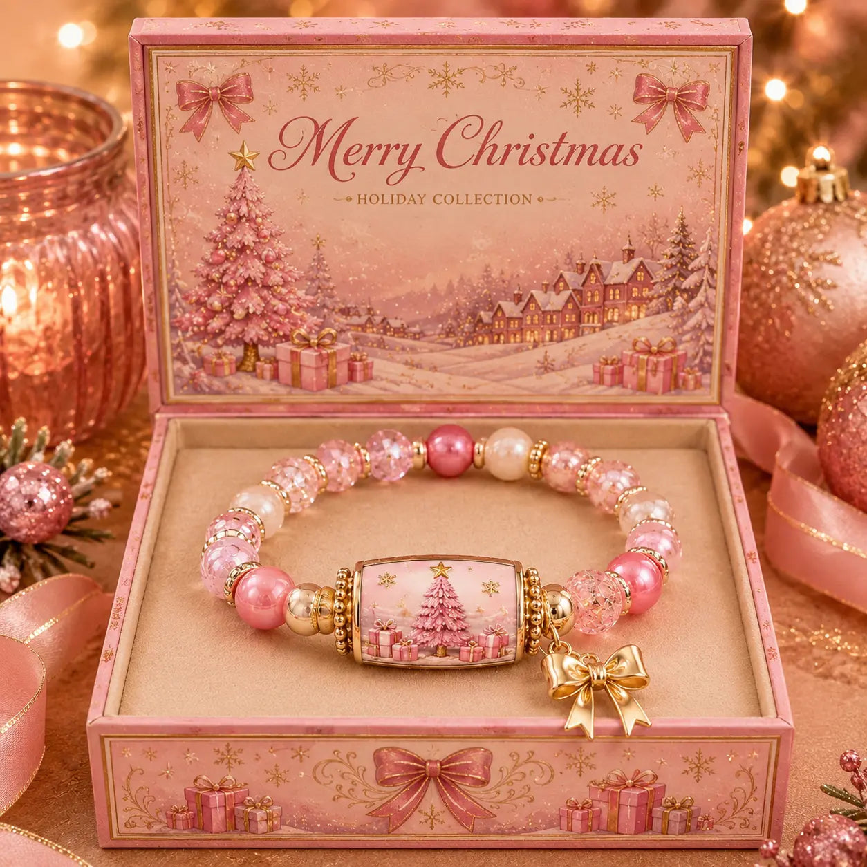 ✨🎄 Beperkte Kersteditie — Kralenarmbandenset met Kerstverhaal 🎁