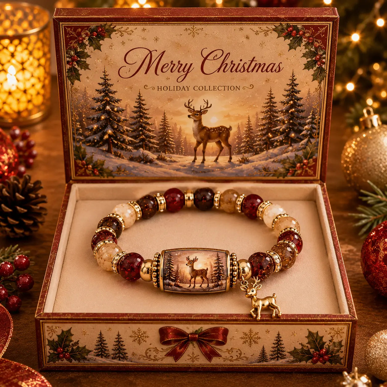 ✨🎄 Beperkte Kersteditie — Kralenarmbandenset met Kerstverhaal 🎁