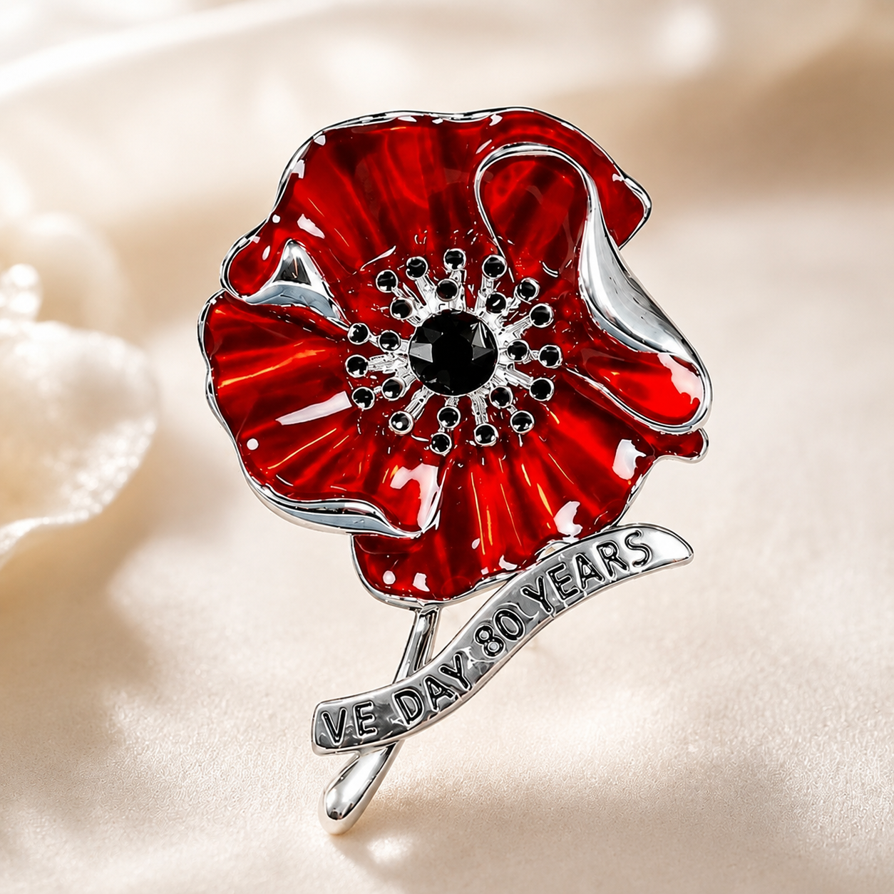 VE Day 80-klaproosbroche | Jubileumherinnering in beperkte oplage