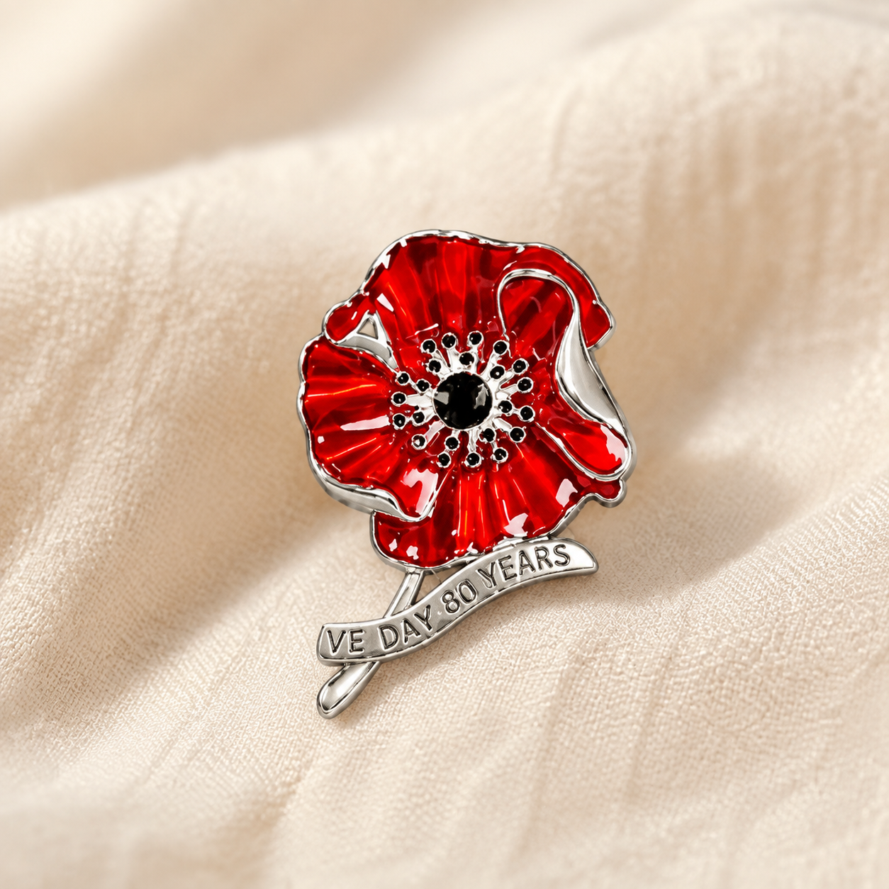 VE Day 80-klaproosbroche | Jubileumherinnering in beperkte oplage