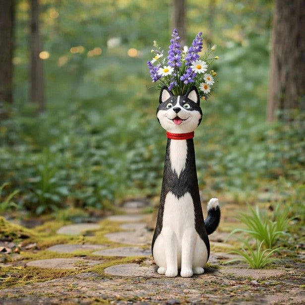 😻 Katten die je bloemen vasthouden – want je huis heeft meer kattenpersoonlijkheid nodig! 🌼