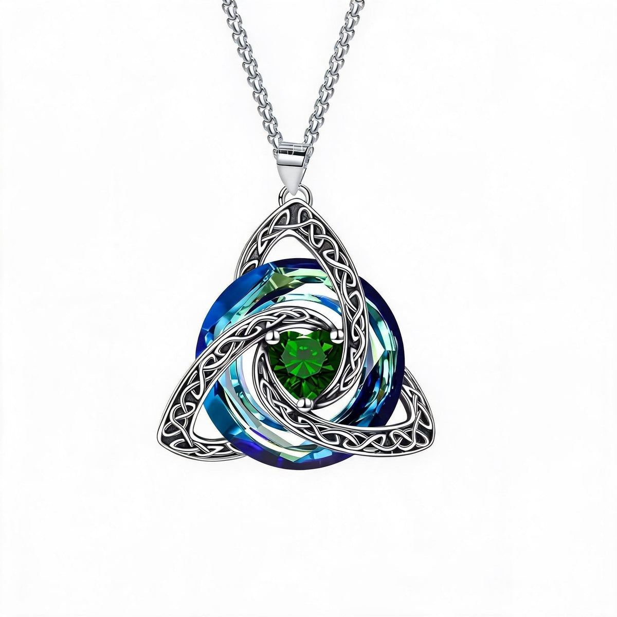 ✨ Geboortesteen Keltische Trinity Knot Ketting — Betekenisvol Symbool van Liefde & Verbinding ❤️