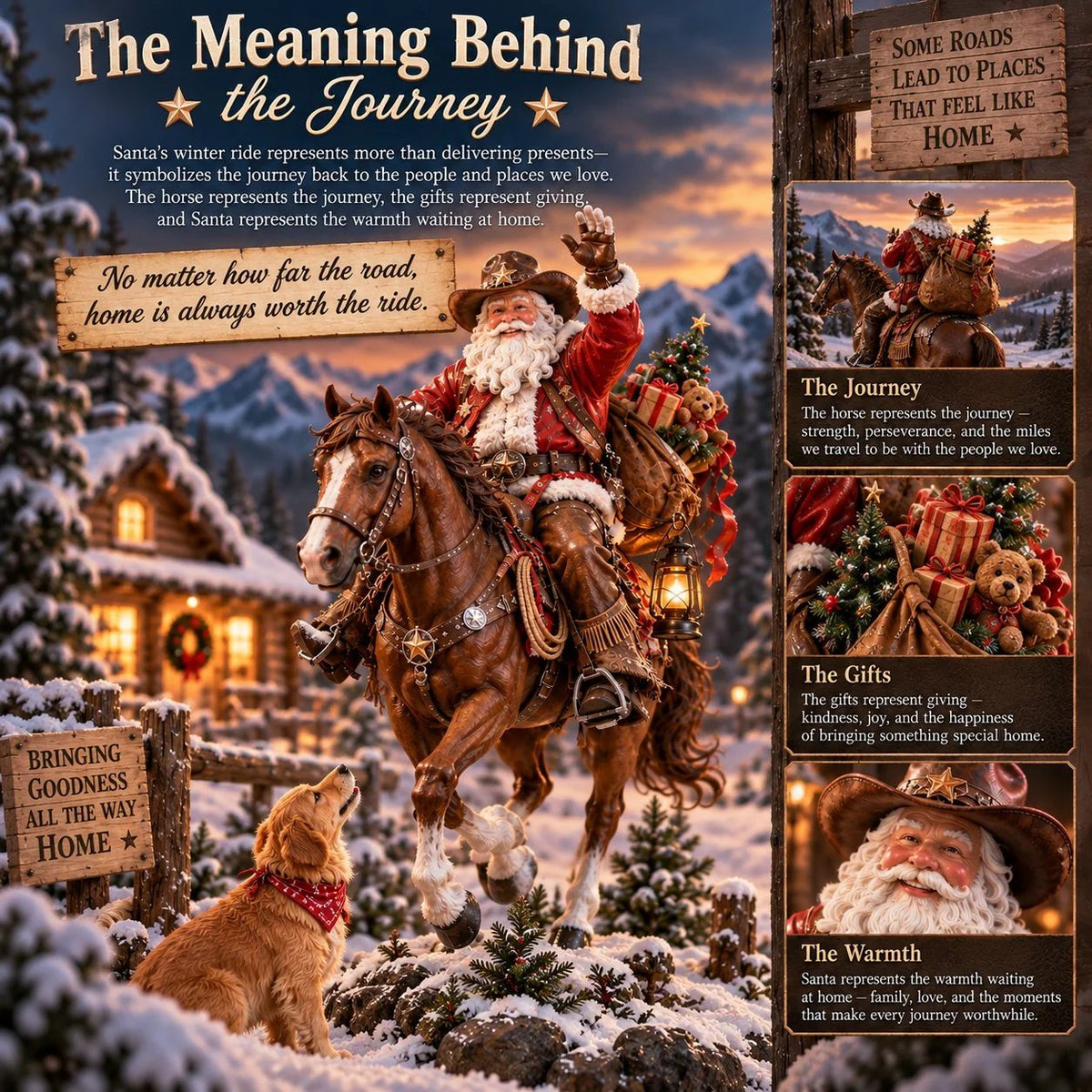 🤠🎄 Cowboy Santa Kerstdecoratie – Rustieke Western Herinnering 🎁✨