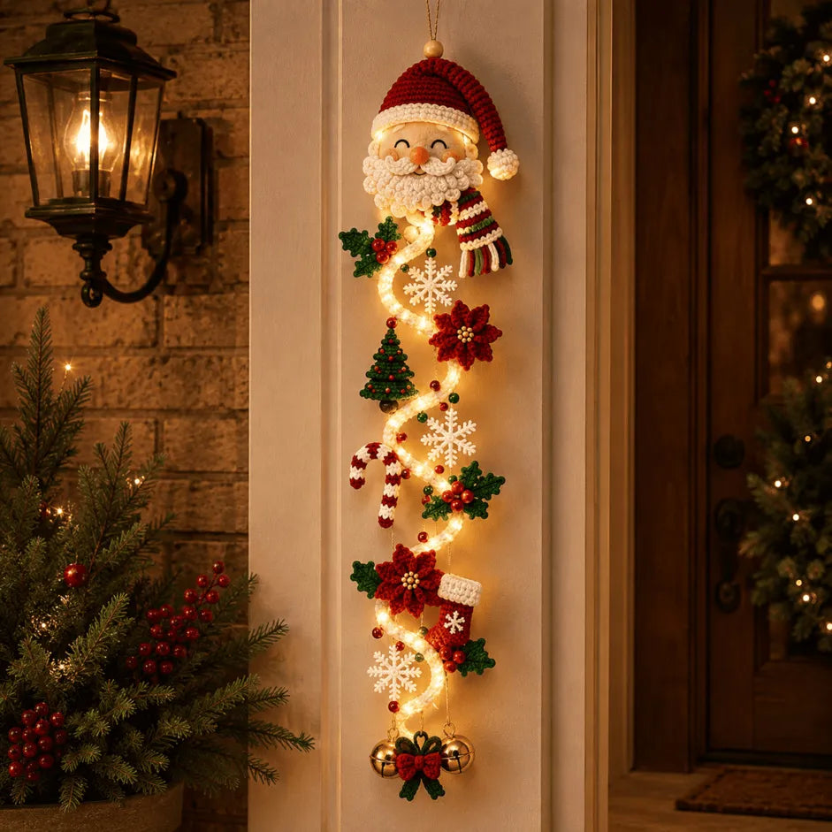 ✨ lichtgevende kerstdeurhanger met 6 feestelijke designs