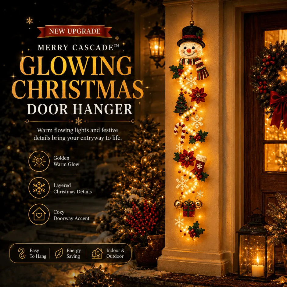 ✨ lichtgevende kerstdeurhanger met 6 feestelijke designs