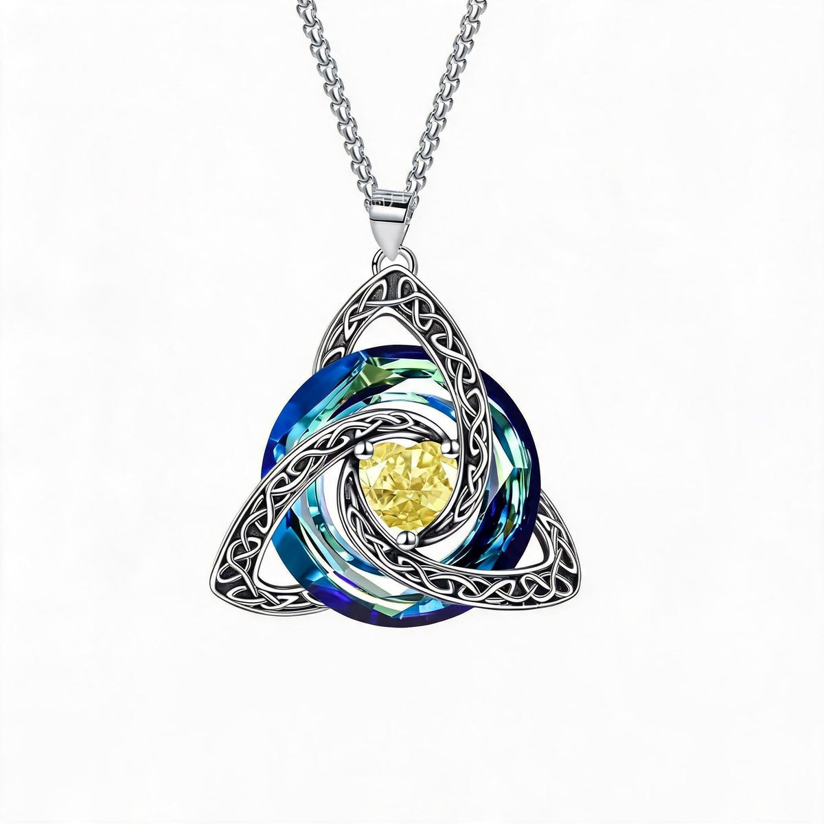 ✨ Geboortesteen Keltische Trinity Knot Ketting — Betekenisvol Symbool van Liefde & Verbinding ❤️