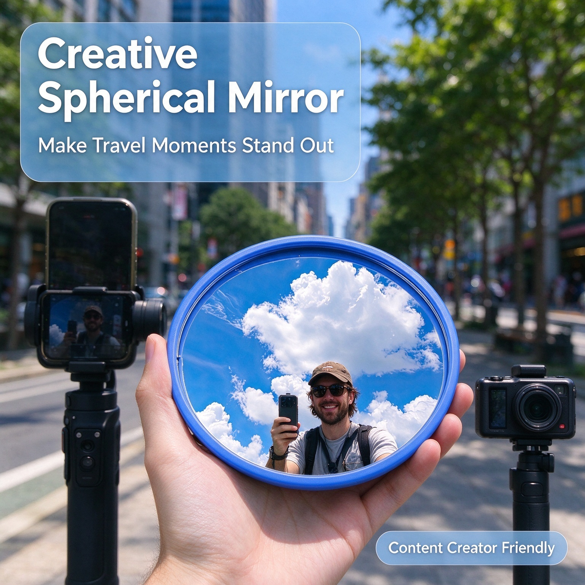 📸 Selfie Convexe Spiegel — Draagbare HD Groothoek Selfiespiegel