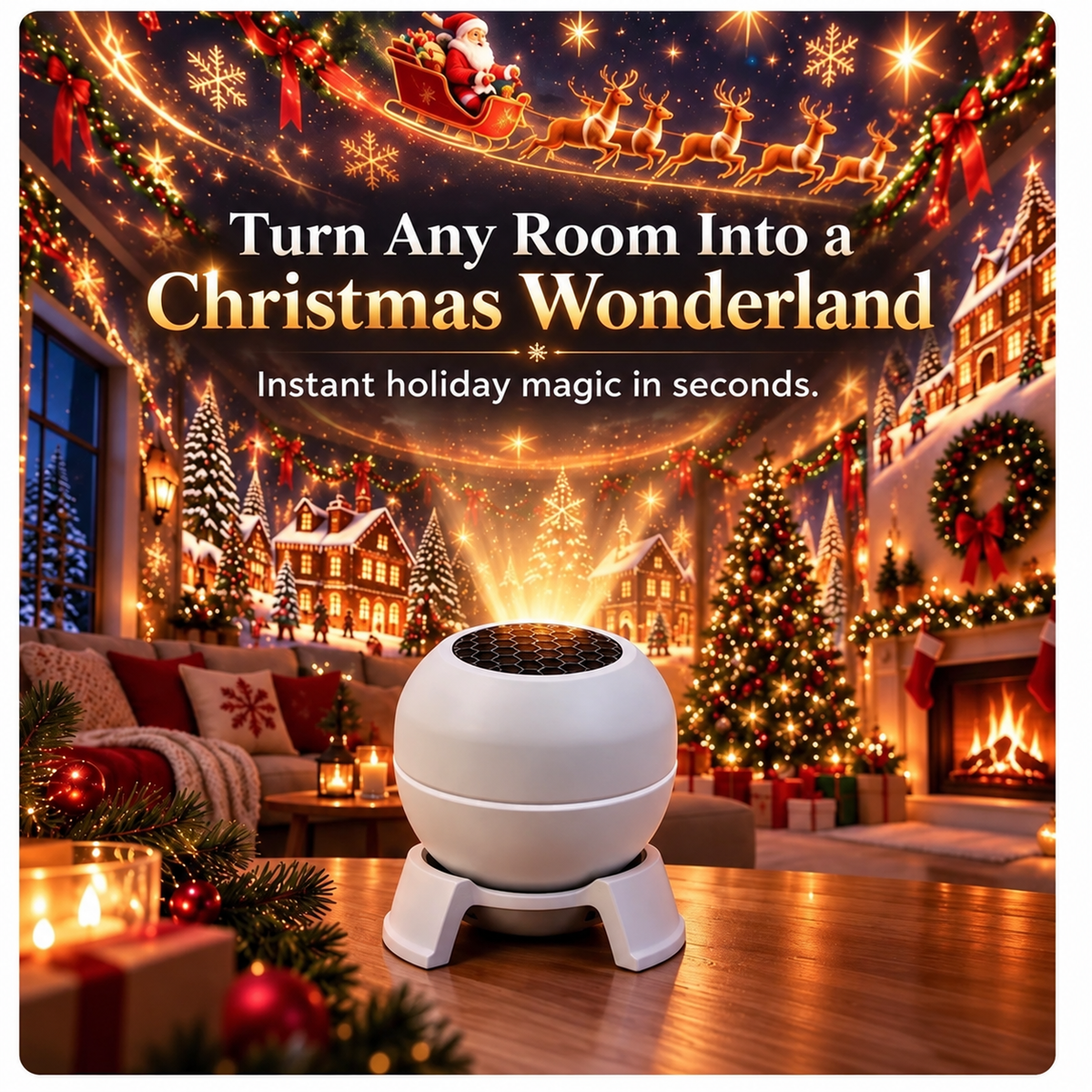 💡 Tover elke kamer om in een kerstwonderland — Feestelijke projectie-nachtlamp