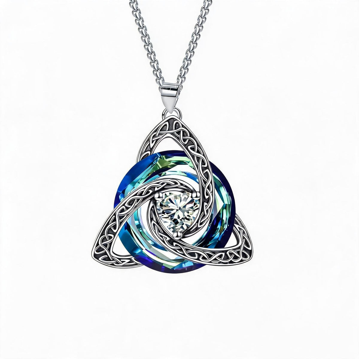 ✨ Geboortesteen Keltische Trinity Knot Ketting — Betekenisvol Symbool van Liefde & Verbinding ❤️