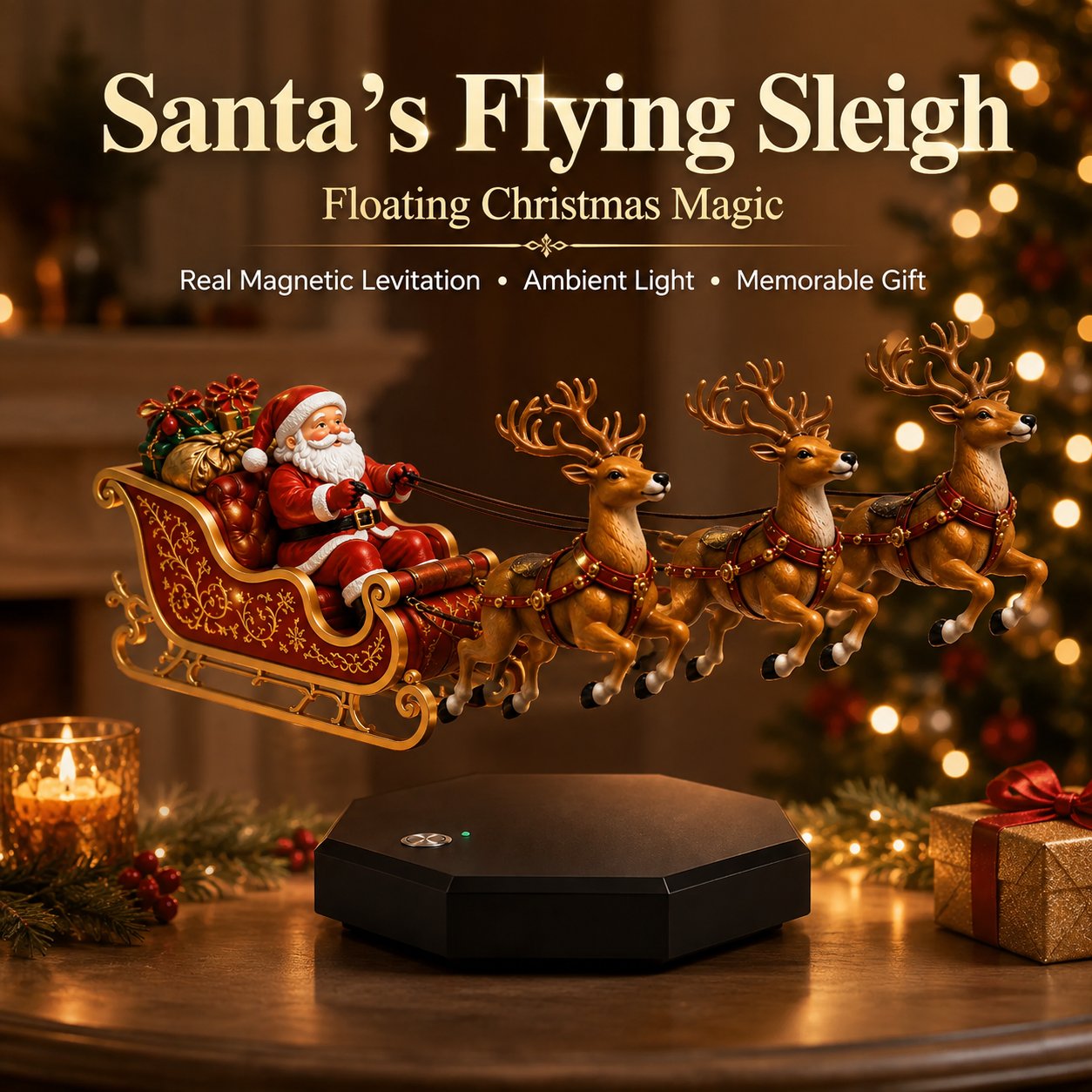 🌟 Flying Sleigh Kerstdecoratie