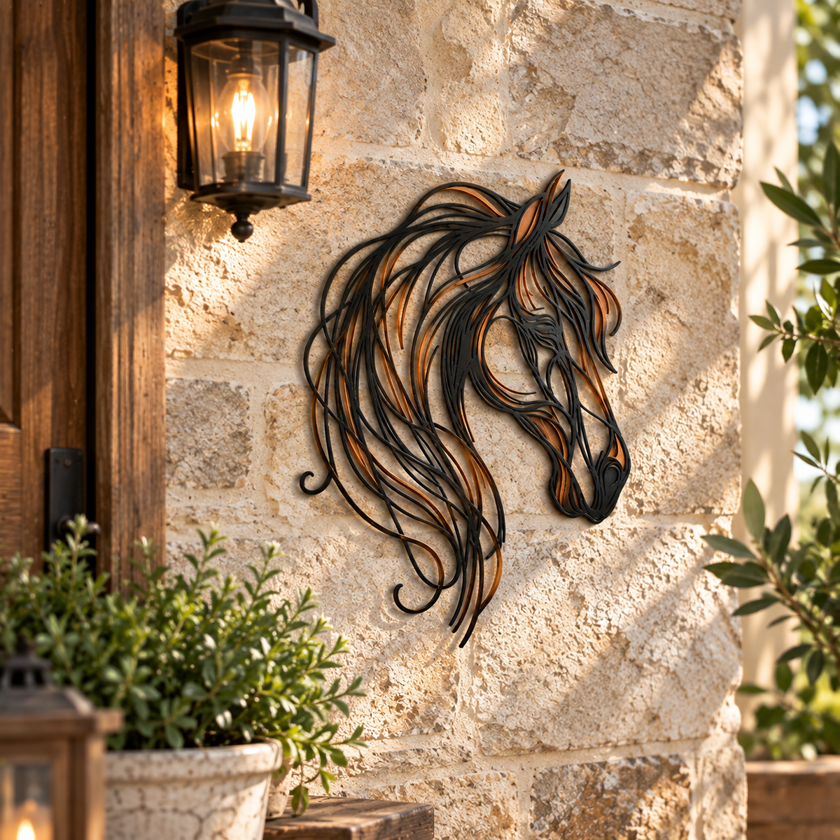 🐎 Opengewerkt Metalen Wandkunst met Paardenhoofd
