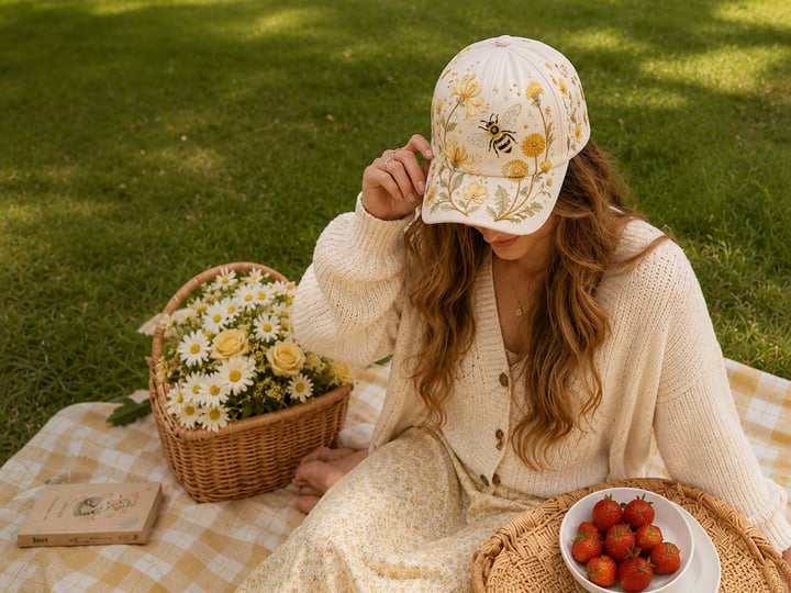 🌸🌿 Garden Morning-baseballpet: zacht zonnetje & dagelijkse gezelligheid! ☀️🌱🧢