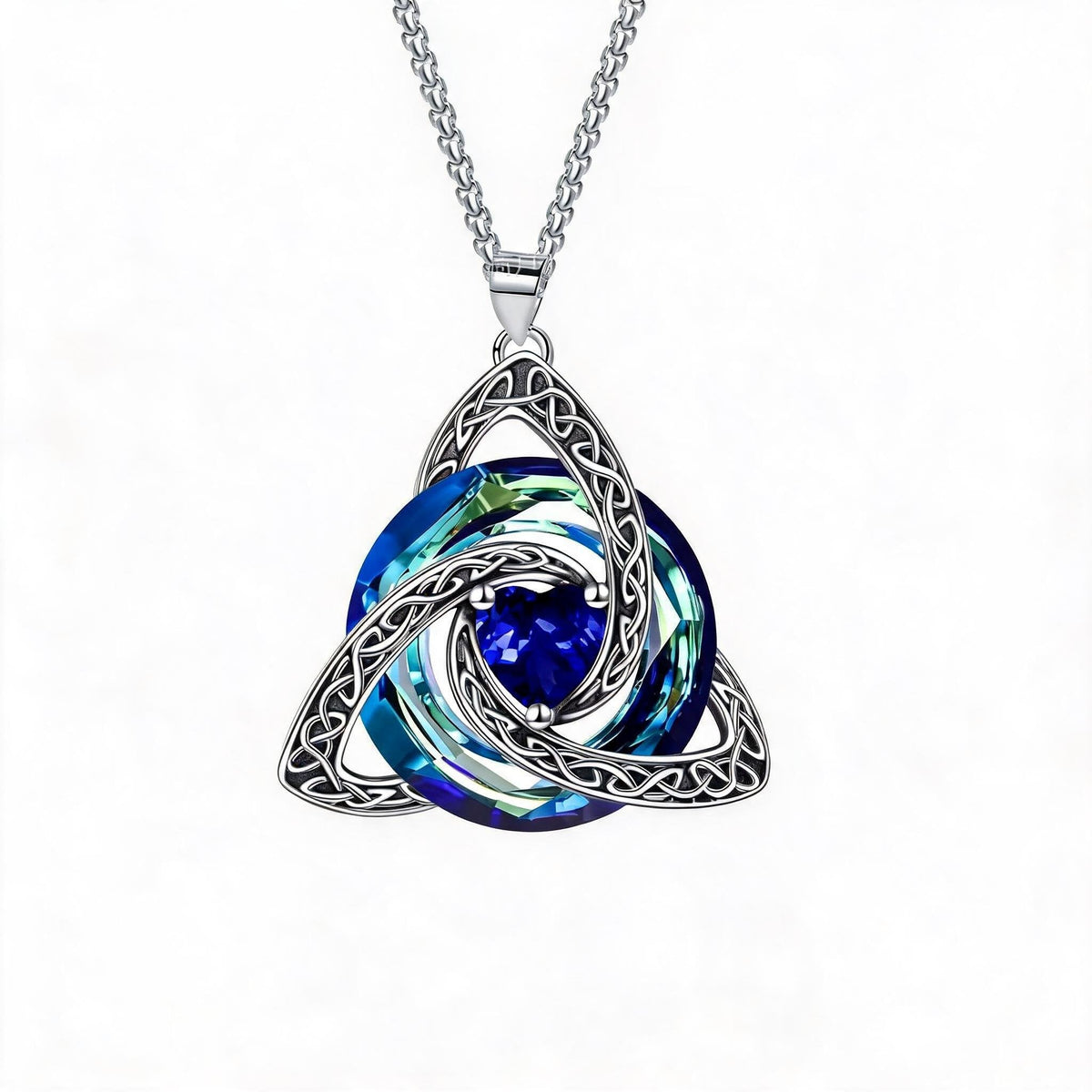 ✨ Geboortesteen Keltische Trinity Knot Ketting — Betekenisvol Symbool van Liefde & Verbinding ❤️