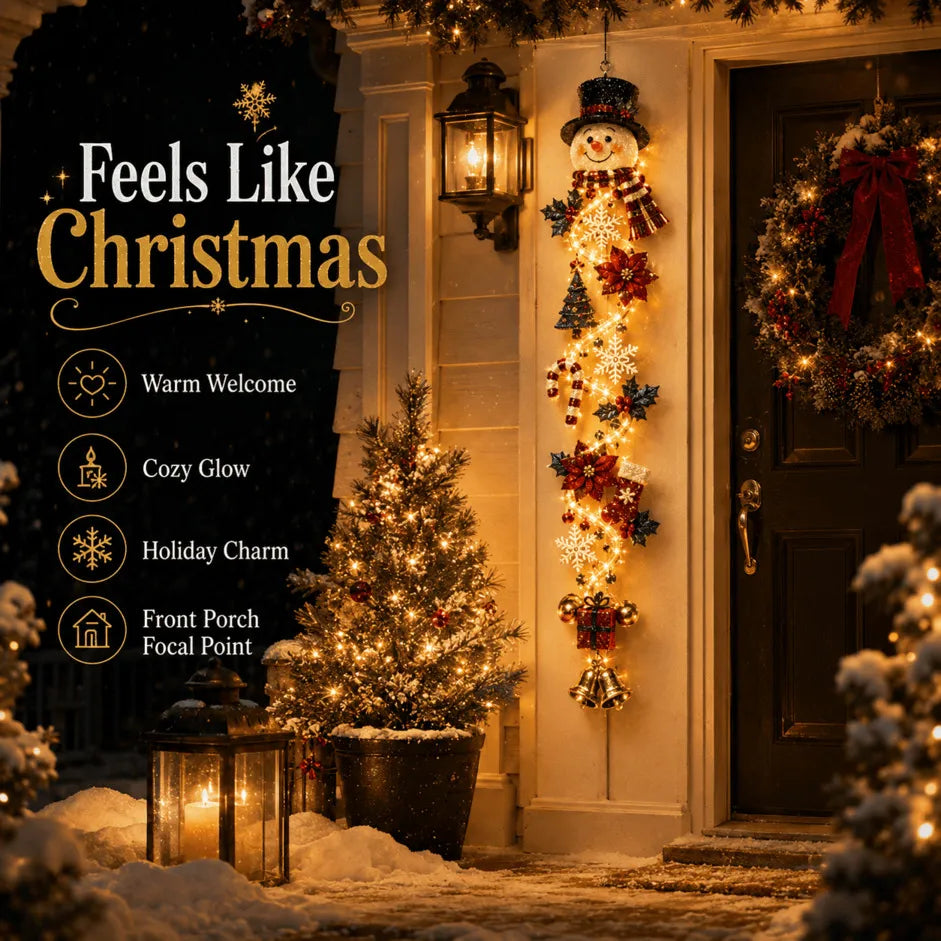 ✨ lichtgevende kerstdeurhanger met 6 feestelijke designs