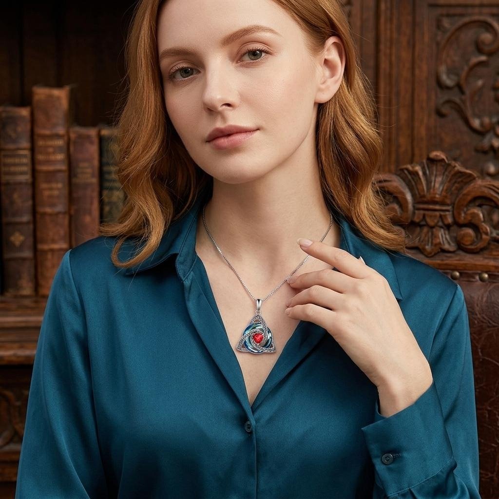 ✨ Geboortesteen Keltische Trinity Knot Ketting — Betekenisvol Symbool van Liefde & Verbinding ❤️