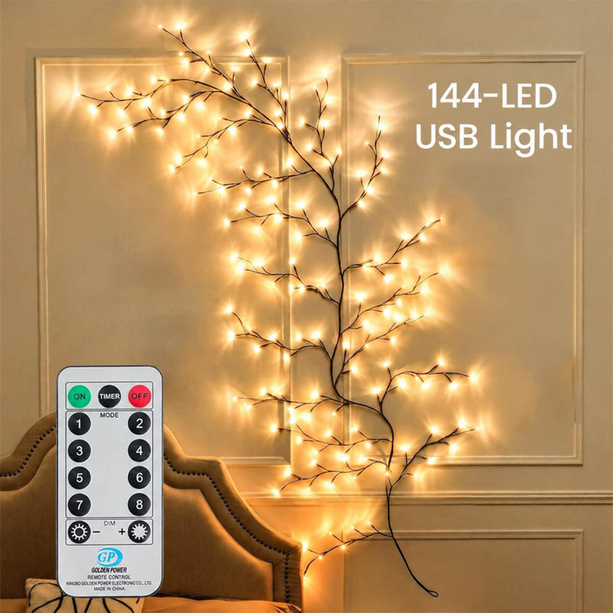 Warm Wit LED Taklampje — Decoratief Nachtlampje
