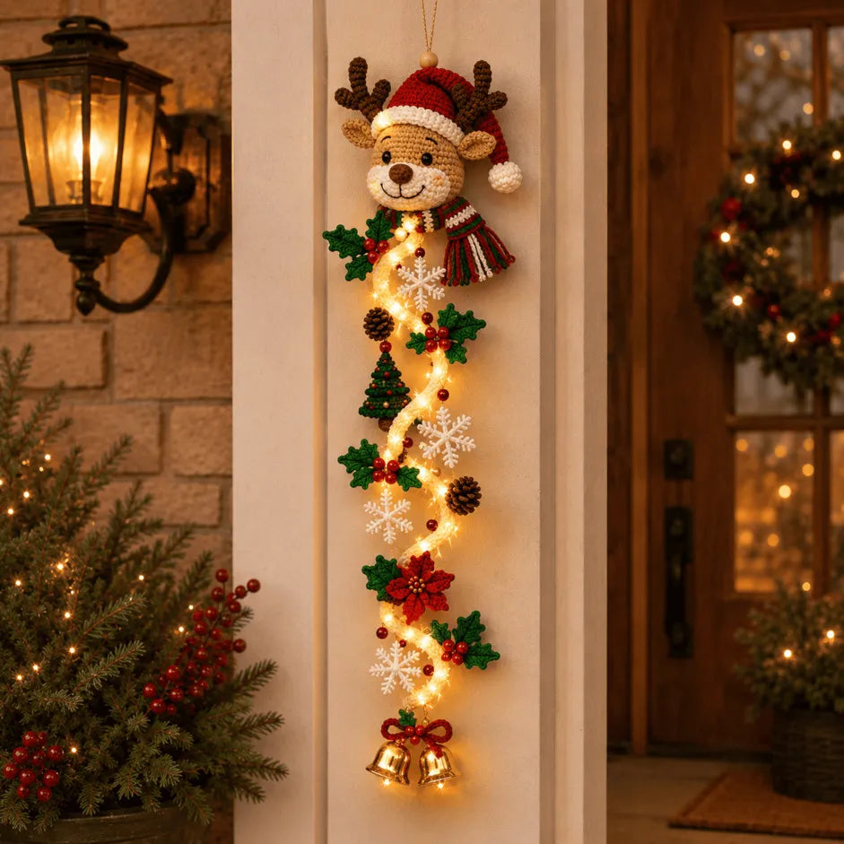 ✨ lichtgevende kerstdeurhanger met 6 feestelijke designs