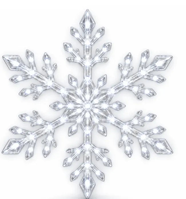 ❄️✨ LED Sneeuwvlok Wandlampen — 3D Kerstdecoratie met Afstandsbediening — Blauw & Wit Licht