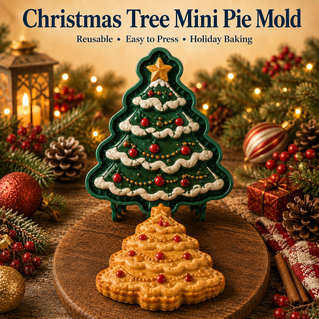 🎄 Kerst mini taartvormen – 8 ontwerpen 🎁