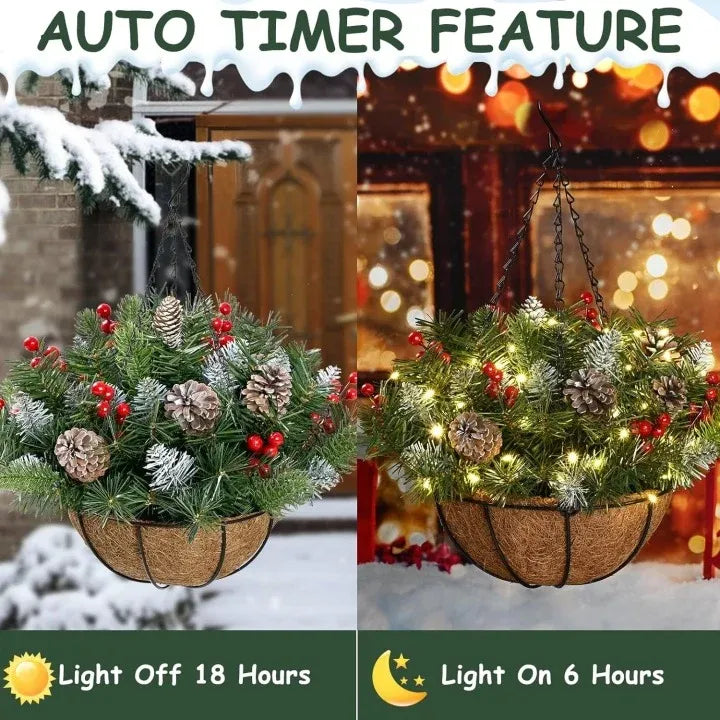 🎄 Kerst Hot Sale 🏆 Voorverlichte Kunstmatige Kerst Hangmand