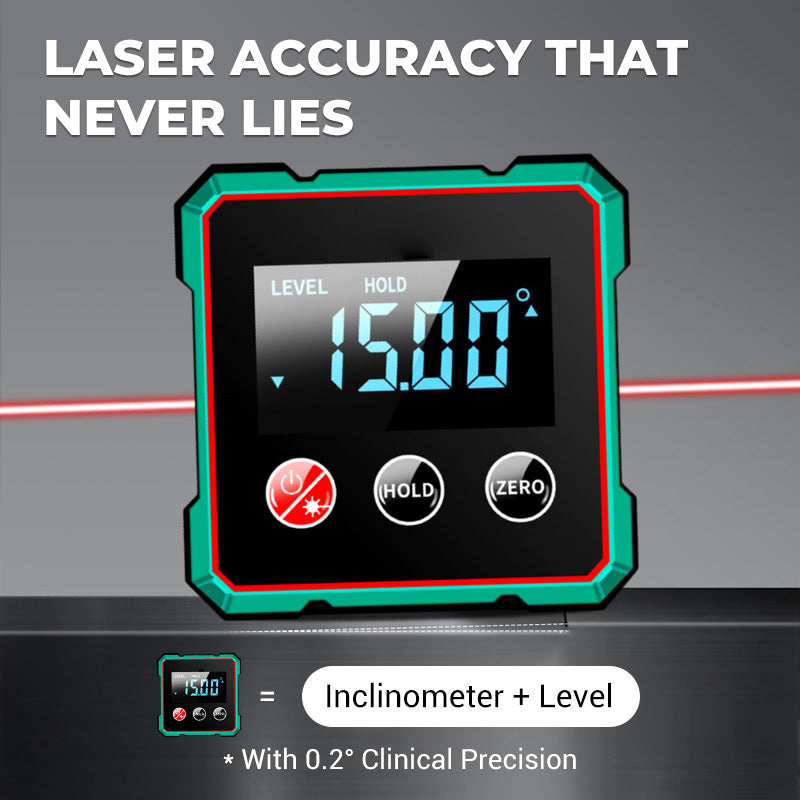 Magnetische digitale hoekmeter met elektronische laser