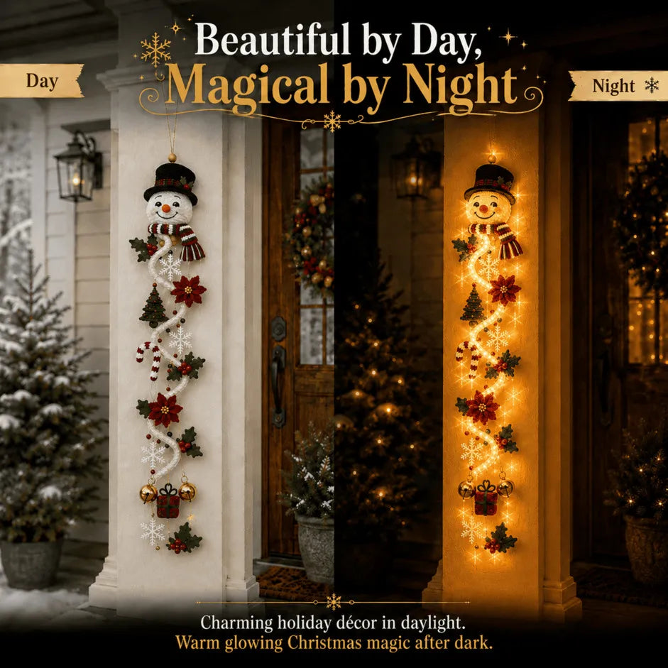 ✨ lichtgevende kerstdeurhanger met 6 feestelijke designs